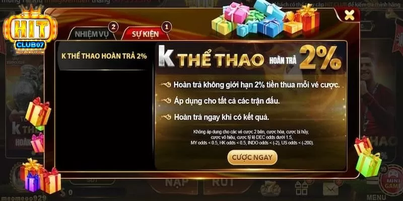 Sảnh K Thể thao cung cấp đa dạng kèo hấp dẫn